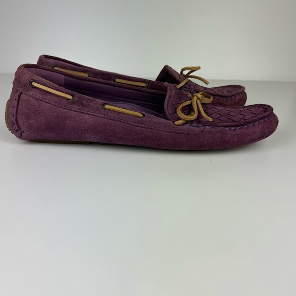 BOTTEGA VENETA DRIVING SHOE LOAFER PLUM COLOR SIZE 40.5 UNISEX - Picture 2 of 11